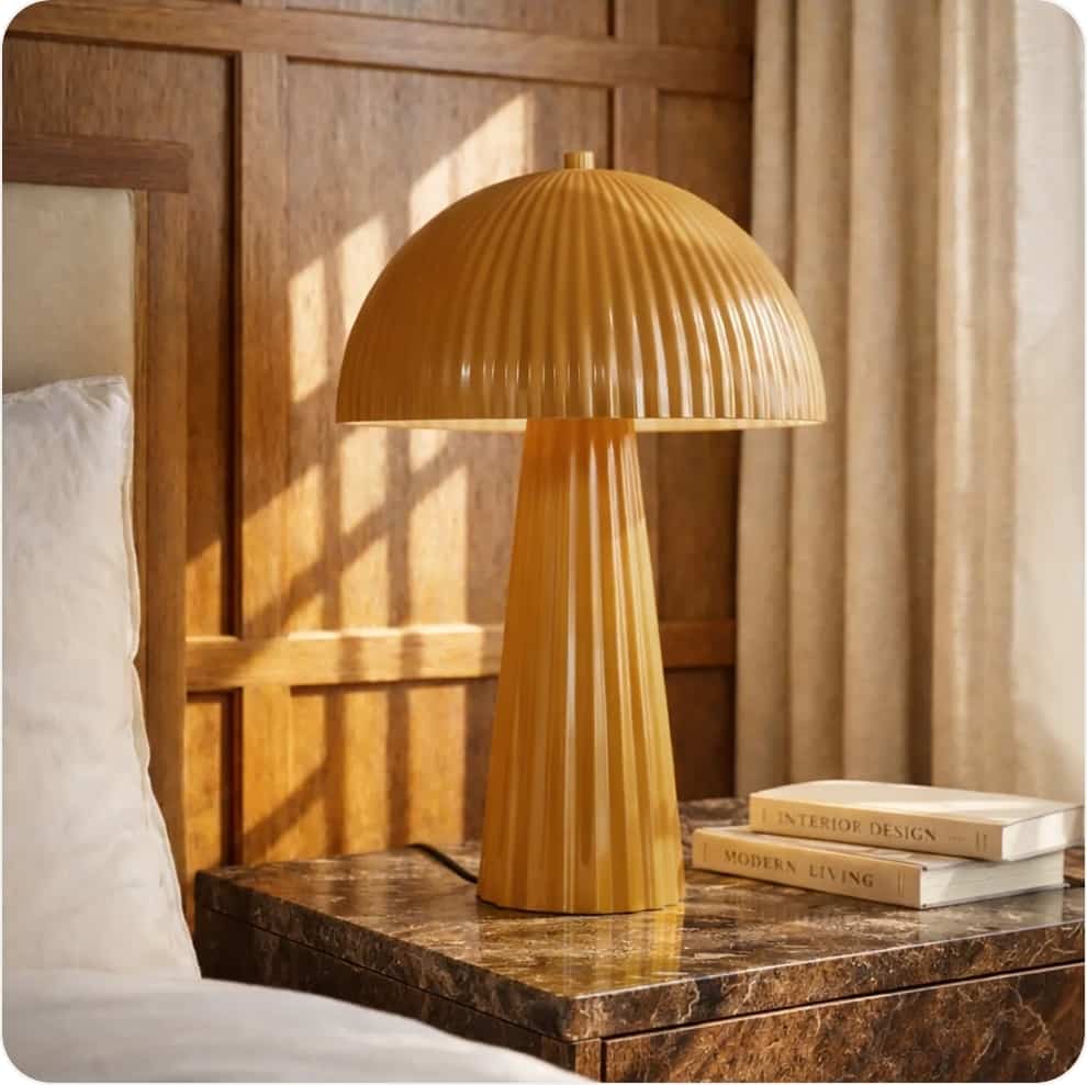Lampe en métal safran — luminaires, C Design Mobilier
