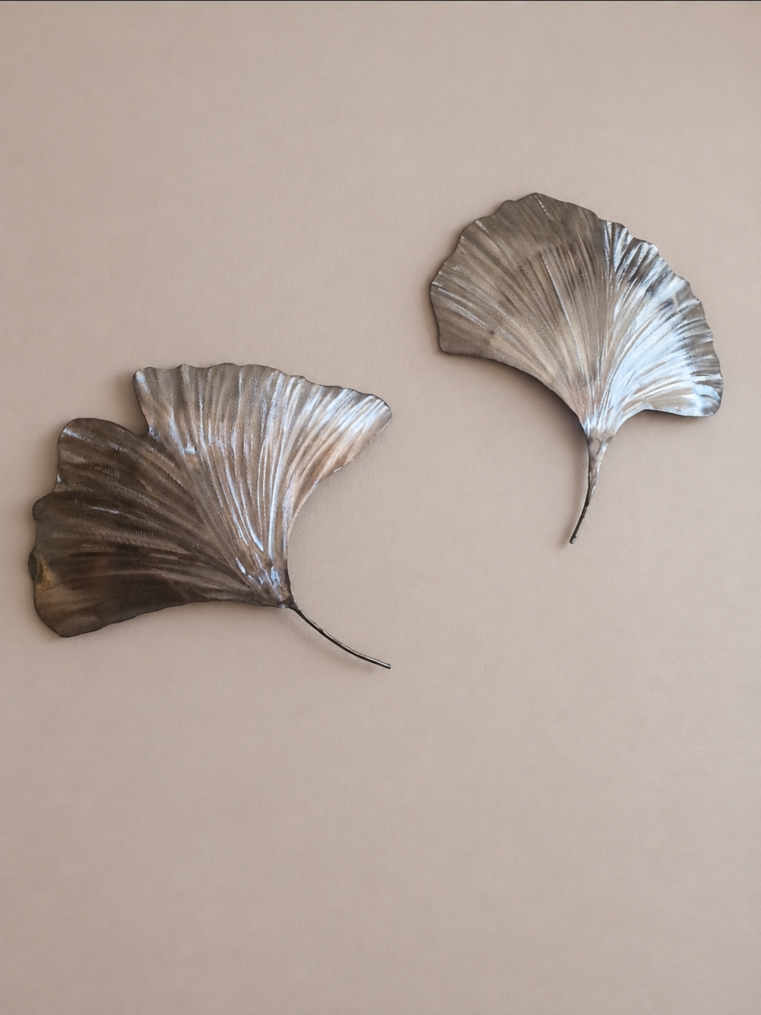 Sculpture Cindy — feuilles de ginkgo (lot de 2) — sculpture, C Design Mobilier