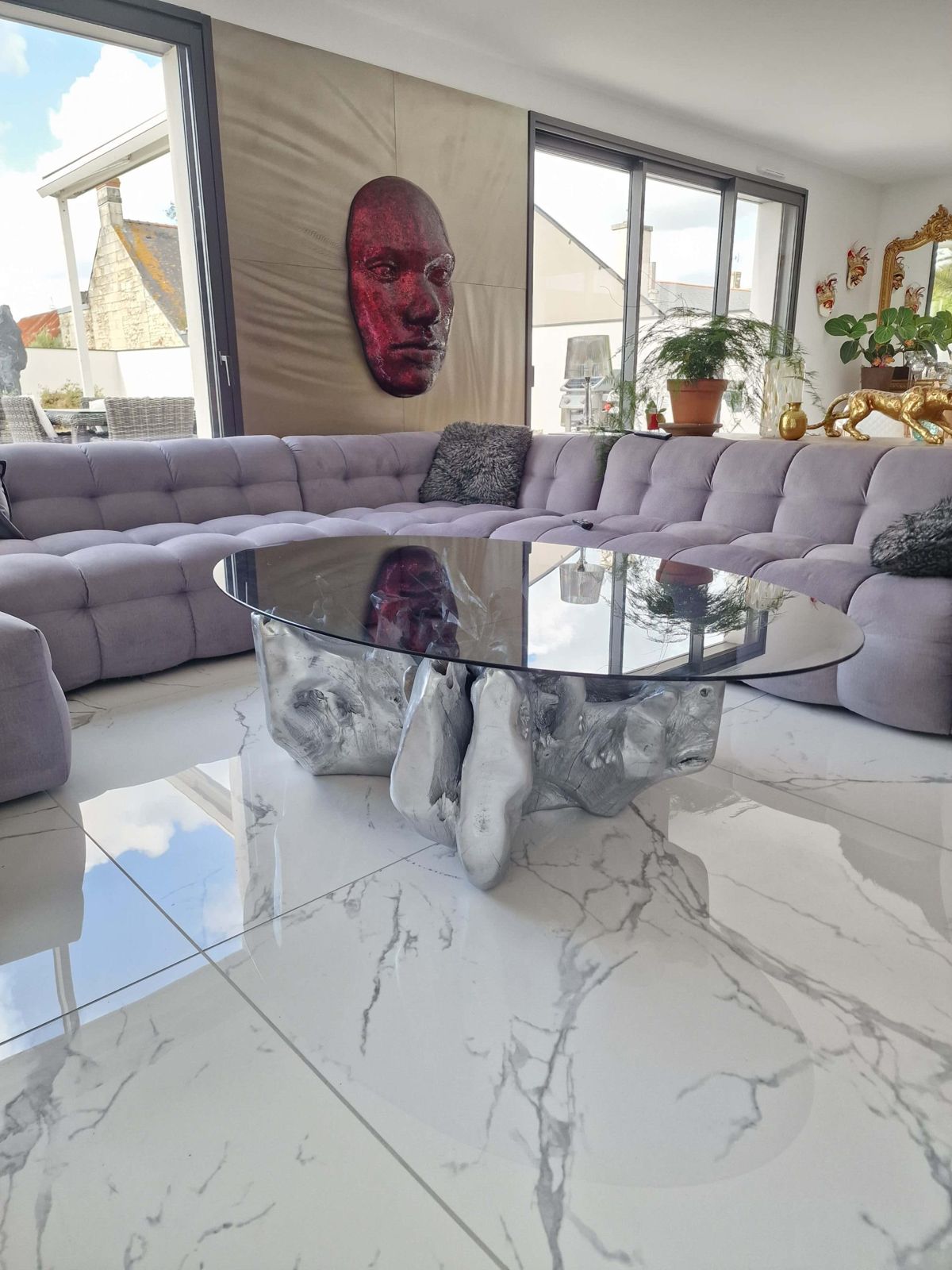 Table chromée sur-mesure C Design