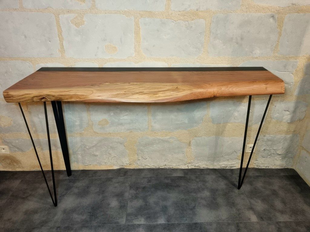 CONSOLE LIVE EDGE INDUS — meubles d'appoint, C Design Mobilier